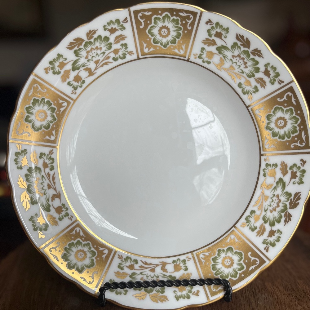 RARE Retails for $176 Derby Panel Green Plate by Royal Crown Derby